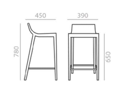 Высокий дубовый стул Andreu World Rdl ARCH-00033359 - Вид №4