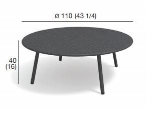 Круглый журнальный столик для сада RODA Piper ARCH-00047232 - Вид №4