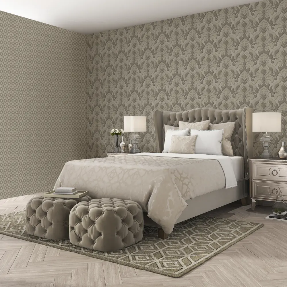 Обои флизелиновые 1,06х10 м цвет бежевый ED1123-02 EURO DECOR Династия STLM-2161323 - Вид №3
