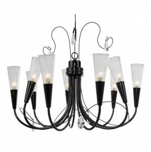 Люстра дизайнерская Friar черная прозрачная 711097 SUPERNW ДИЗАЙНЕРСКИЕ, ЦВЕТЫ 056044 Черный