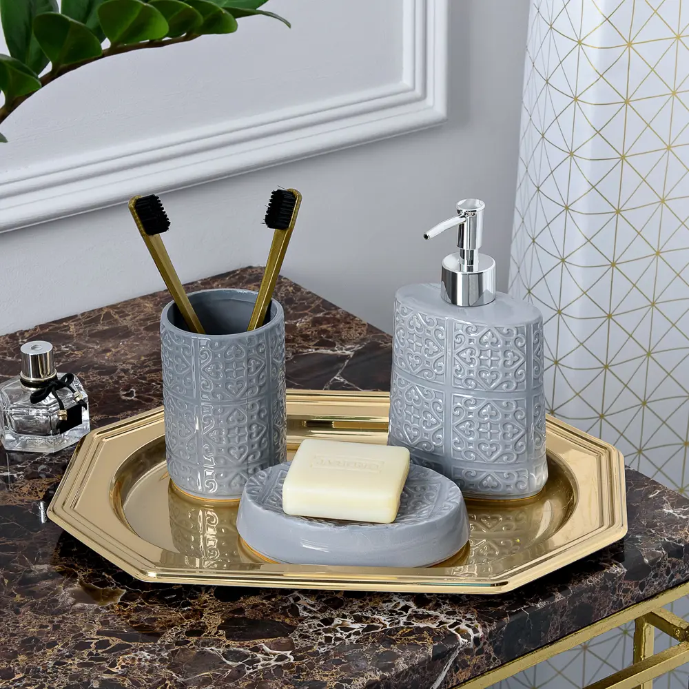 Стакан для зубных щёток Grey VERRAN STLM-2056035 - Вид №8