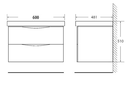 Мебель для ванной BelBagno FLY-600-2C-SO-RN-P - Вид №2