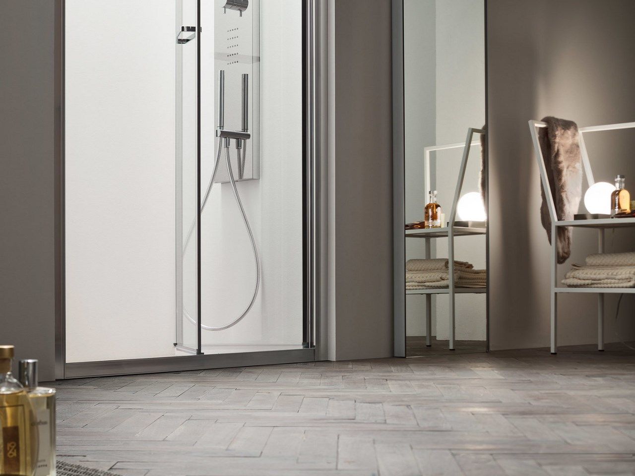 Стеклянная ниша душевая кабина с раздвижной дверью ARCOM A6 ARCH-00091565 - Вид №2