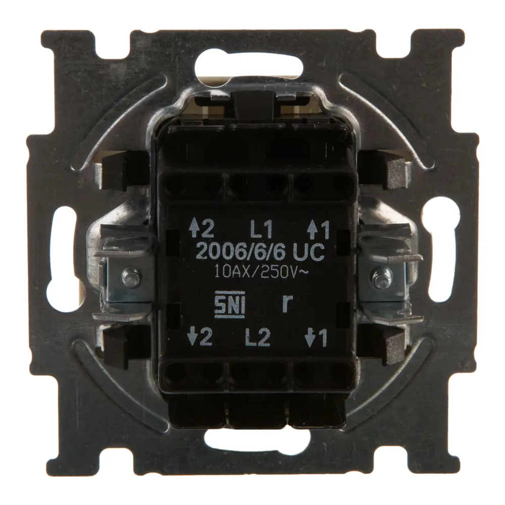 Выключатель встраиваемый ABB Basic 55 2 клавиши, цвет бежевый Basic55 STLM-2116513 - Вид №3