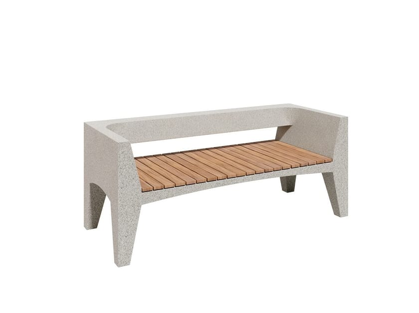 Бетонная скамья со спинкой amop Lord ARCH-00039098