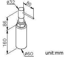 JUSTIME Дозатор мыла из нержавеющей стали Still one 6770-26-80s1 - Вид №1
