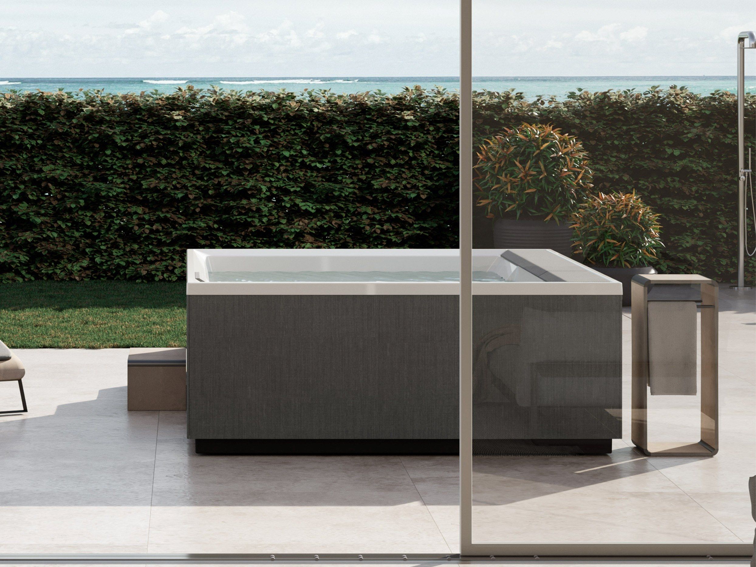 Мини-бассейн с гидромассажем на 6 мест для отдыха на открытом воздухе Novellini Divina-Outdoor Spa ARCH-00079651