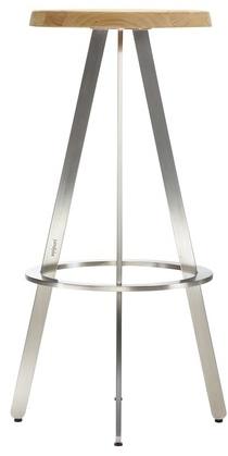 solpuri Высокий табурет из нержавеющей стали и дерева Yix sun-id-1427206 - Вид №1