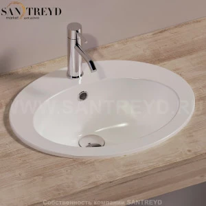 S52BIANCO Накладная раковина под столешницу  овальная Simas LFT Spazio