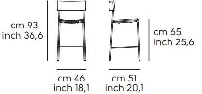 Midj Табурет кухонный деревянный со спинкой Mito sun-id-1356689 - Вид №1