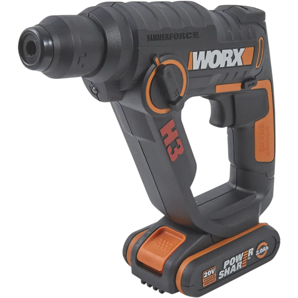 WORX WX390.1 — компактный аккумуляторный перфоратор 3-в-1 с системой PowerShare 82342465 STLM-0024931