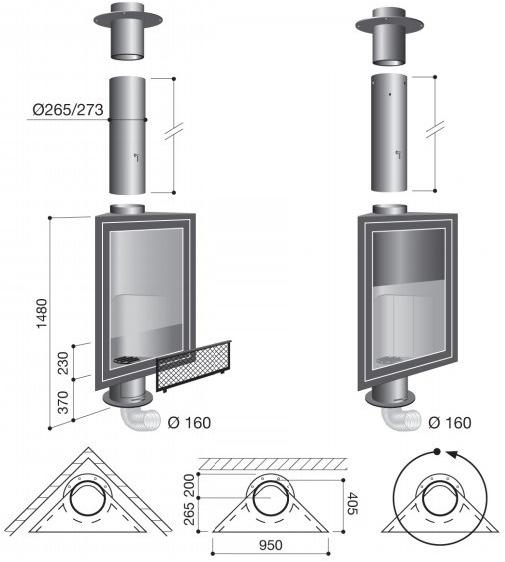 Focus creation Центральный закрытый камин sun-id-1463391 - Вид №1