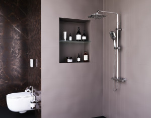 DX218092000 душевая система с ТМС для душа: верхний душ 230*230мм ручной душ 120мм 3 режим Damixa Option