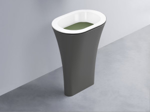 AMLA65-BL+AMPILO-AG+AMCOLO-CM Раковина Amedeo Ovale отдельностоящая cielo Enjoy + Amedeo
