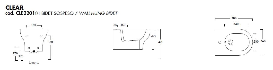 Подвесное биде в витрине Olympia Ceramica CLEAR ARCH-00112532 - Вид №3