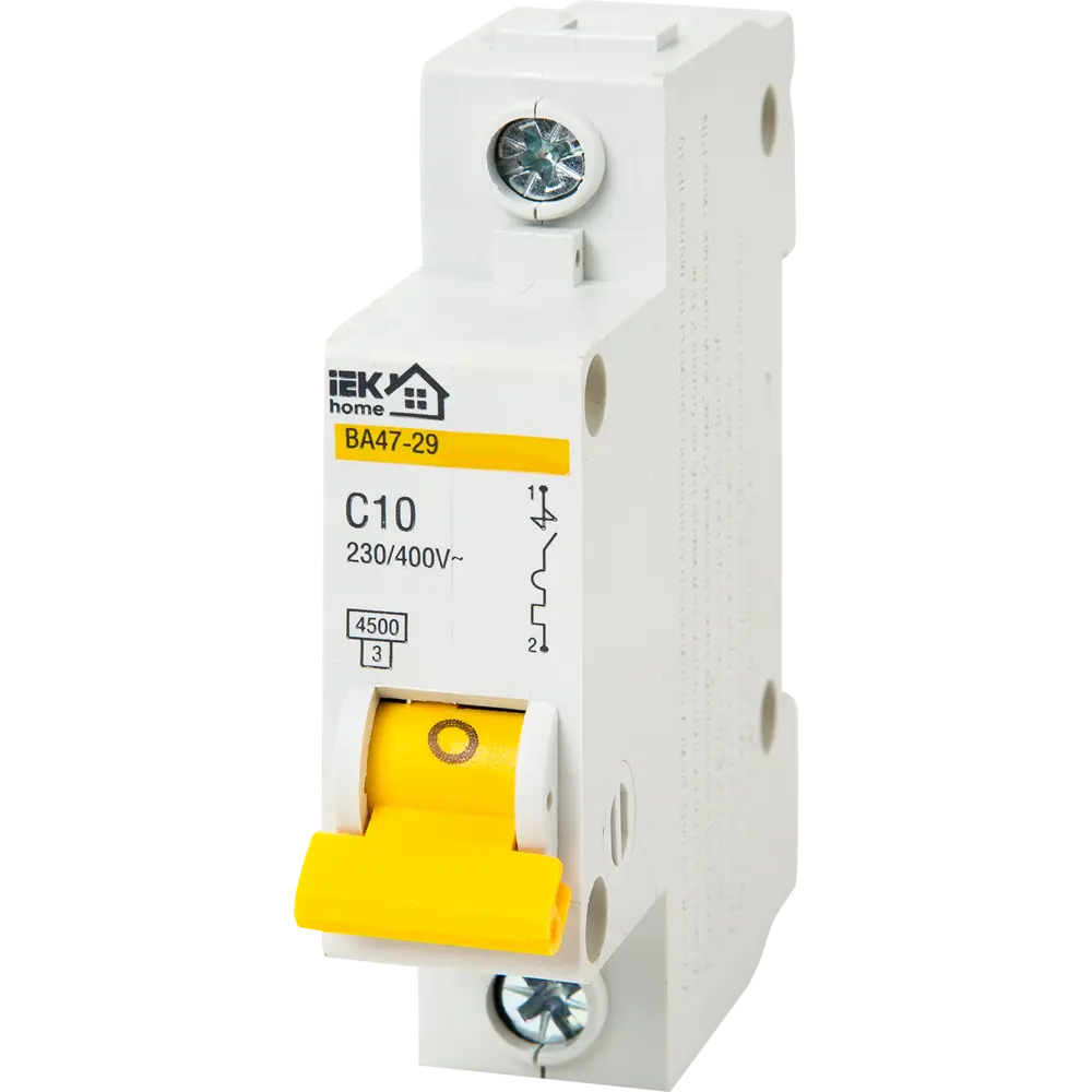 Автоматический выключатель IEK Home ВА47-29 на 10А для защиты электросети 18072264 STLM-0009391
