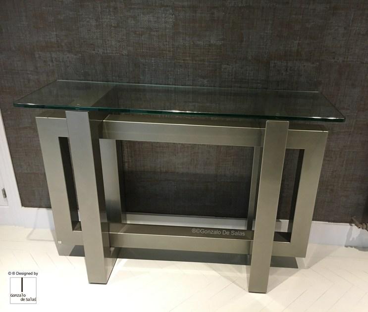 Gonzalo De Salas Прямоугольная консоль из железа и стекла Thasos sun-id-1484058 - Вид №2