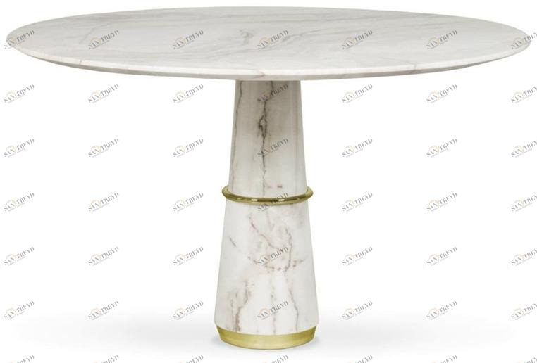 BRABBU Круглый обеденный стол из мрамора Agra sun-id-1386230