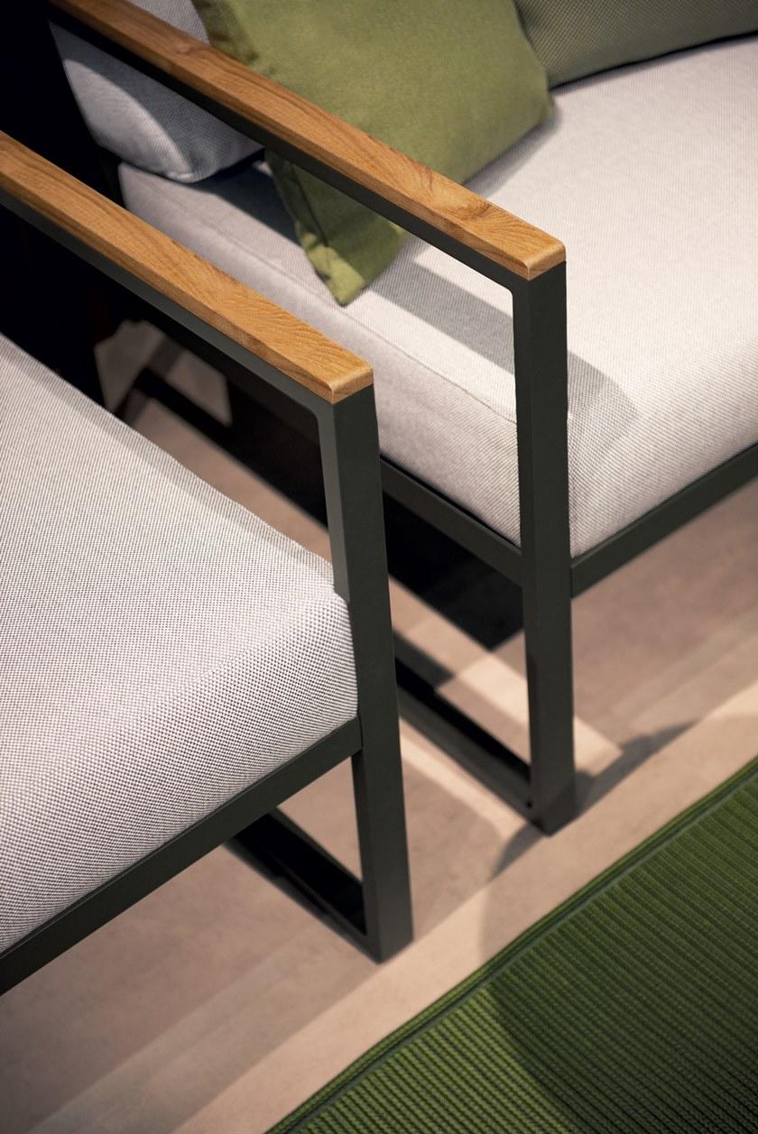 Atmosphera 2-местный садовый диван из алюминия и ткани Qubik Qu.dv - Вид №7