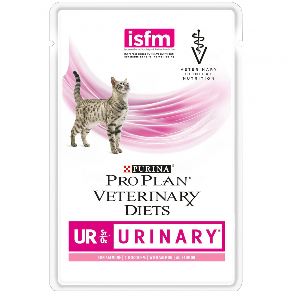 ПР0039975*4 Корм для кошек Veterinary Diets при болезни нижних отделов мочевыводящих путей, лосось пауч 85г (упаковка - 4 шт) Pro Plan 