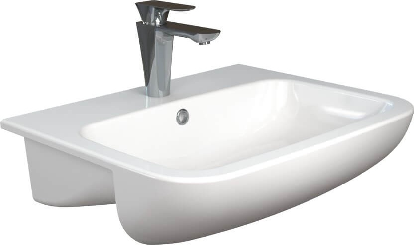 Ness Умывальник с половиной столешницы 55 см / NS055 Ness Creavit - Вид №1