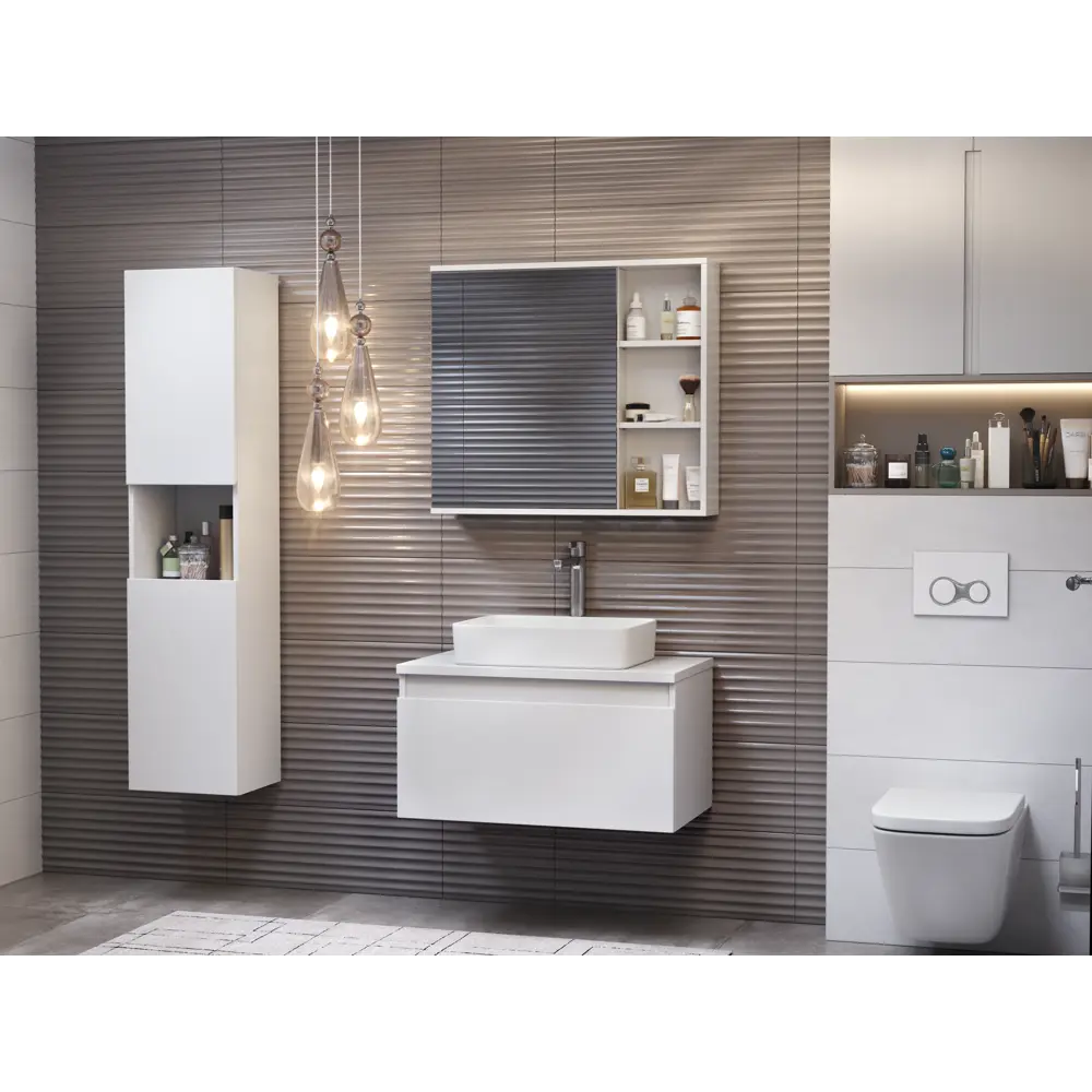 Пенал VIGO Matteo для ванной с плавным закрыванием, белый матовый 84796487 STLM-0055252 - Вид №8