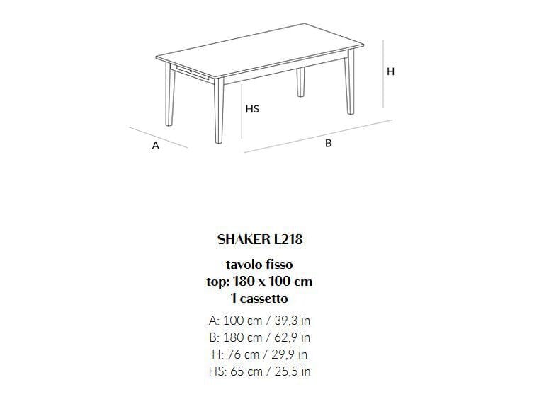 Прямоугольный обеденный стол из массива дерева Lando SHAKER ARCH-00099847 - Вид №3
