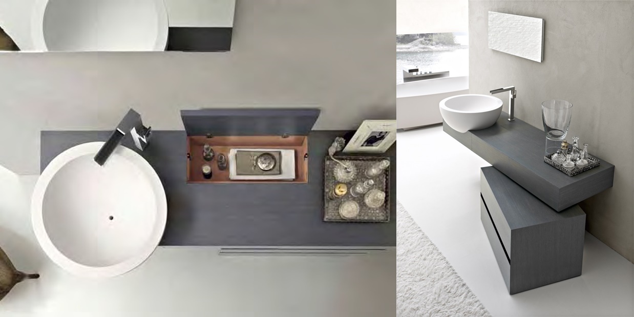 Toscoquattro Комплект мебели для ванной 03 GENESI серый 22A15LE22C12LE08LC1CB - Вид №1