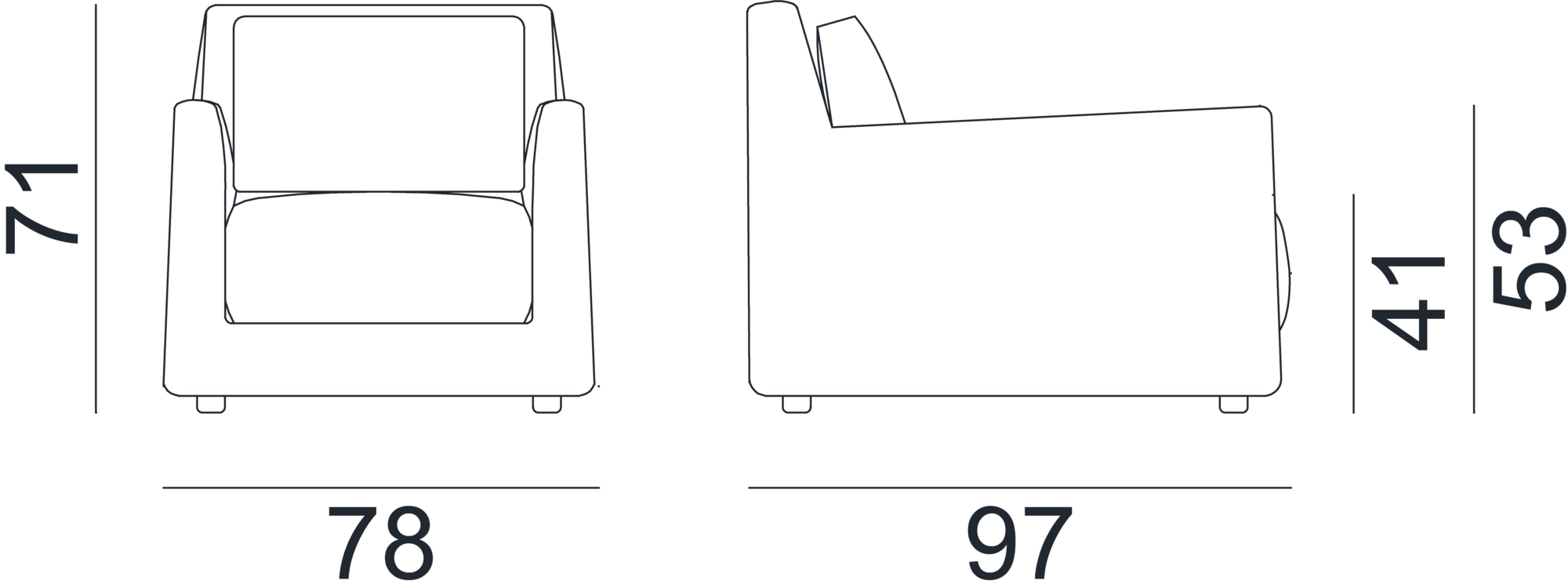 Gervasoni Кресло из ткани со съемным чехлом с подлокотниками Loll sun-id-1392409 - Вид №3