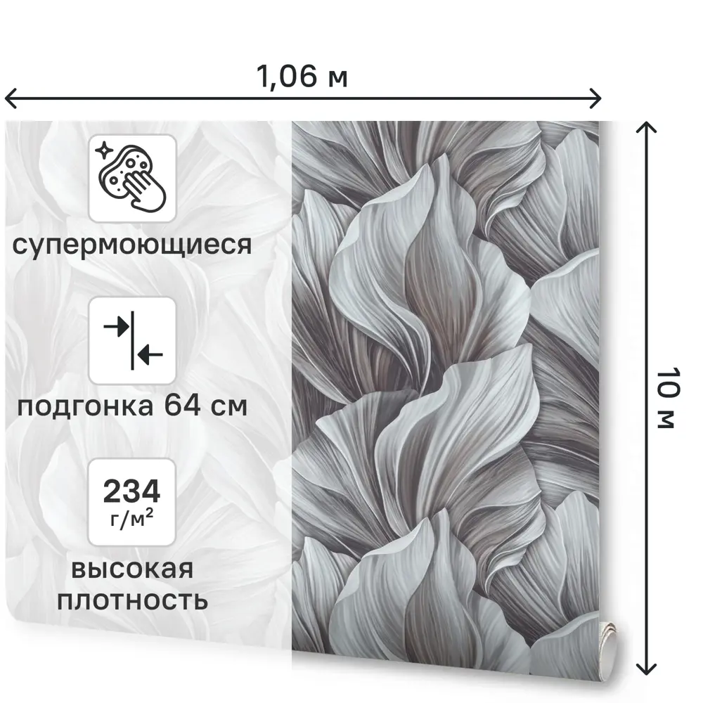 Обои флизелиновые Wallsecret Comfort Muza коричневые 1.06 м 9154-26 89457578 STLM-2163424 - Вид №1