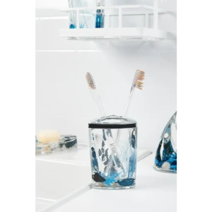 Стакан для зубных щеток Vidage Василек пластик цвет прозрачный
