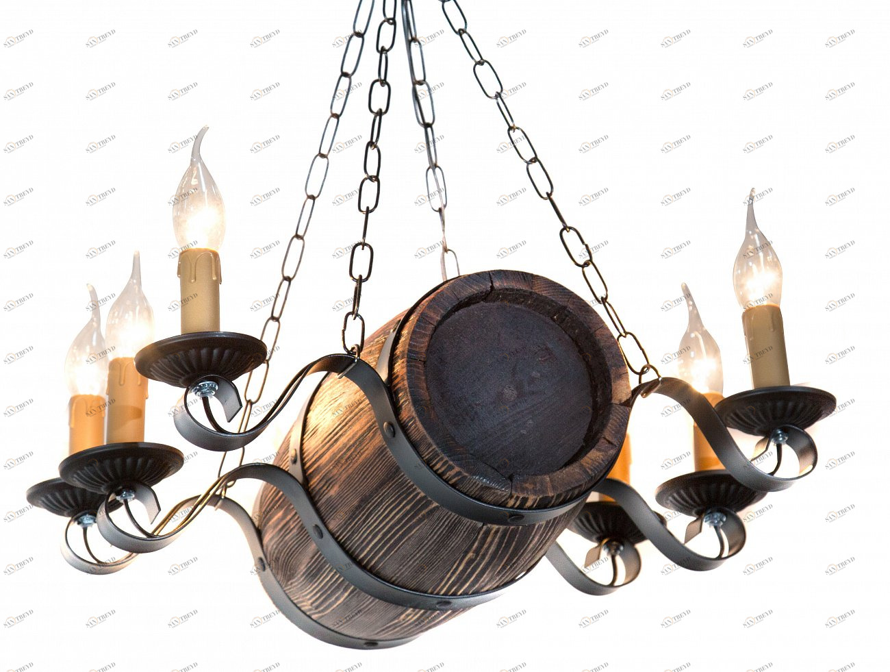Люстра БОЧОНОК коричневая LL04 SUPERNW ДИЗАЙНЕРСКИЕ, СВЕЧИ 010937 Коричневый 