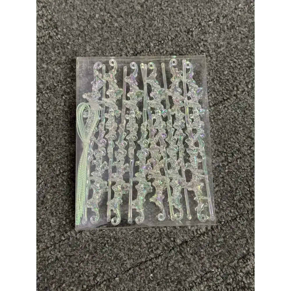 Елочная игрушка Сосулька KREAFORTA 1.6x12 см серебристый 12 шт STLM-2034069