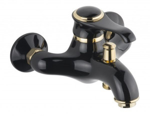 6001NO Смеситель Tiffany настенный для ванной, цвет черный-золото