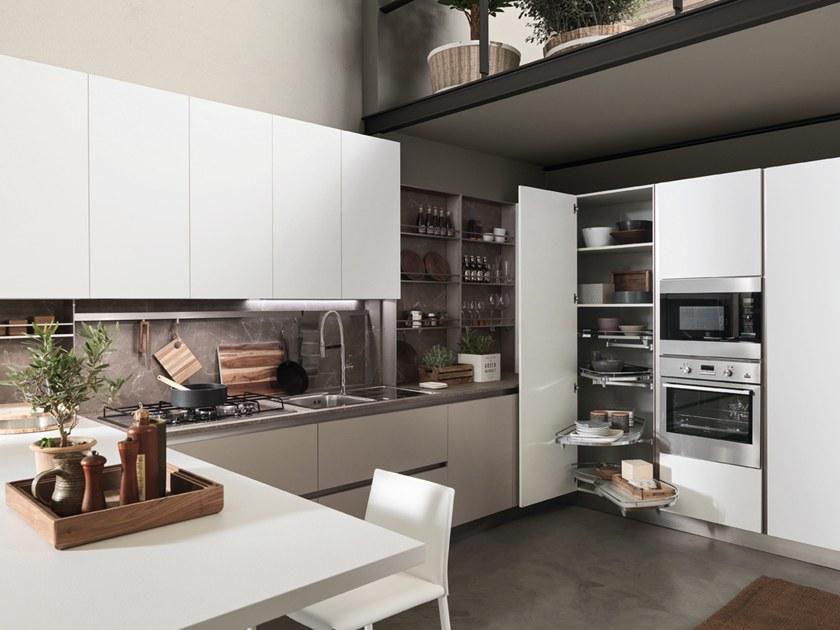 Febal Casa Лаковая оборудованная кухня с полуостровом sun-id-1441764 - Вид №4