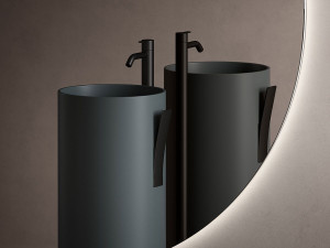 Круглое зеркало со встроенным освещением