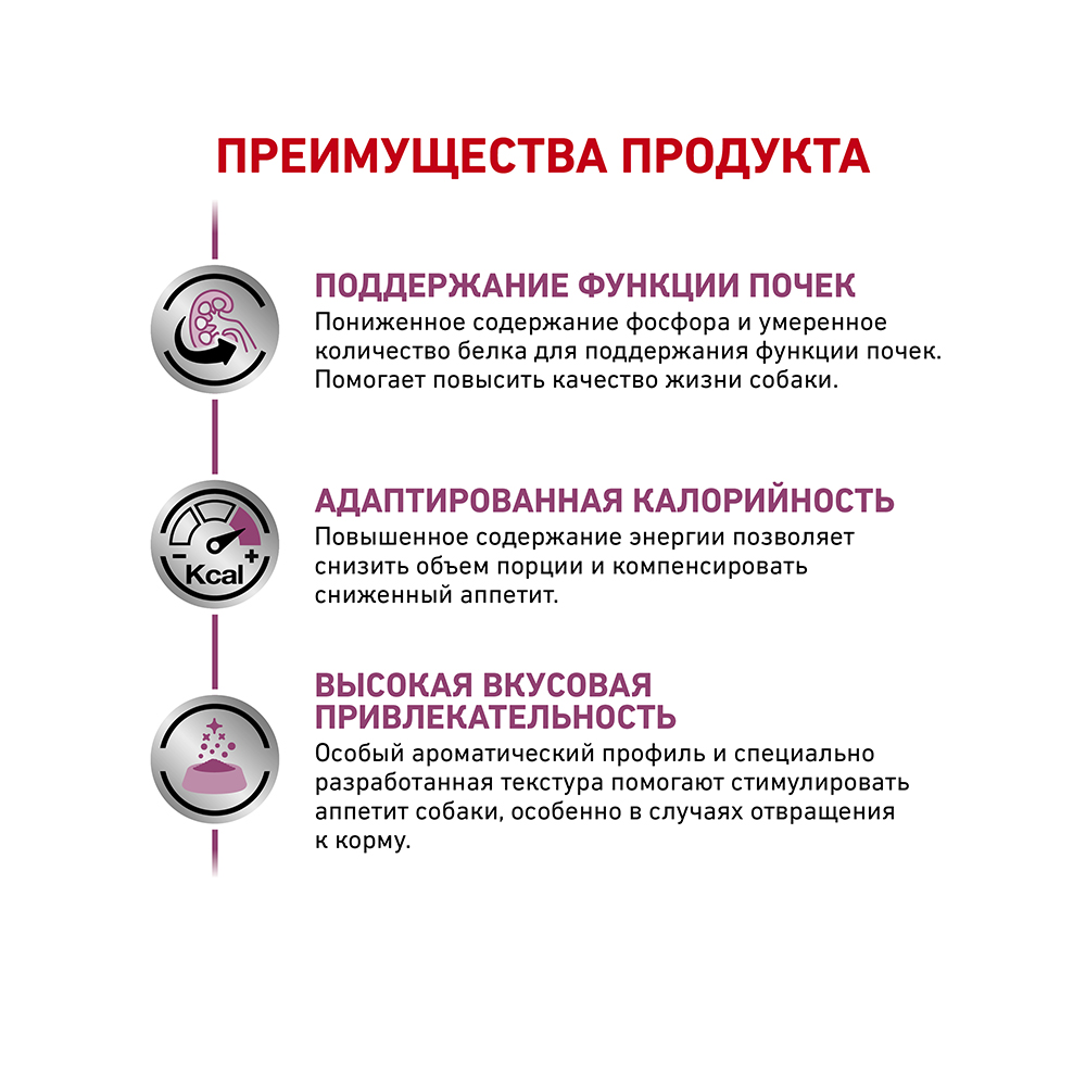 Т0023207 Корм для собак Renal RF 14 Canine для поддержания функции почек, сух. 2кг ROYAL CANIN  - Вид №4