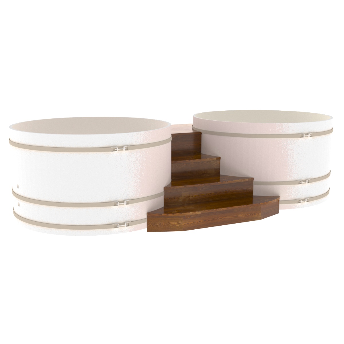 2341 Подиум на 2 купели D - 2.1 СЛ морёный Alyarus 