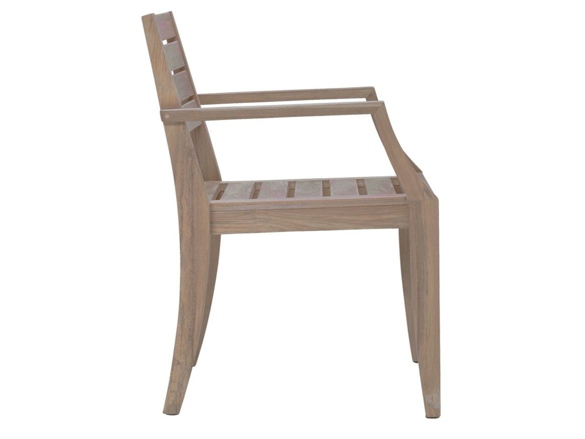 Штабелируемый стул из тикового дерева с подлокотниками JANUS et Cie Relais ARCH-00108647