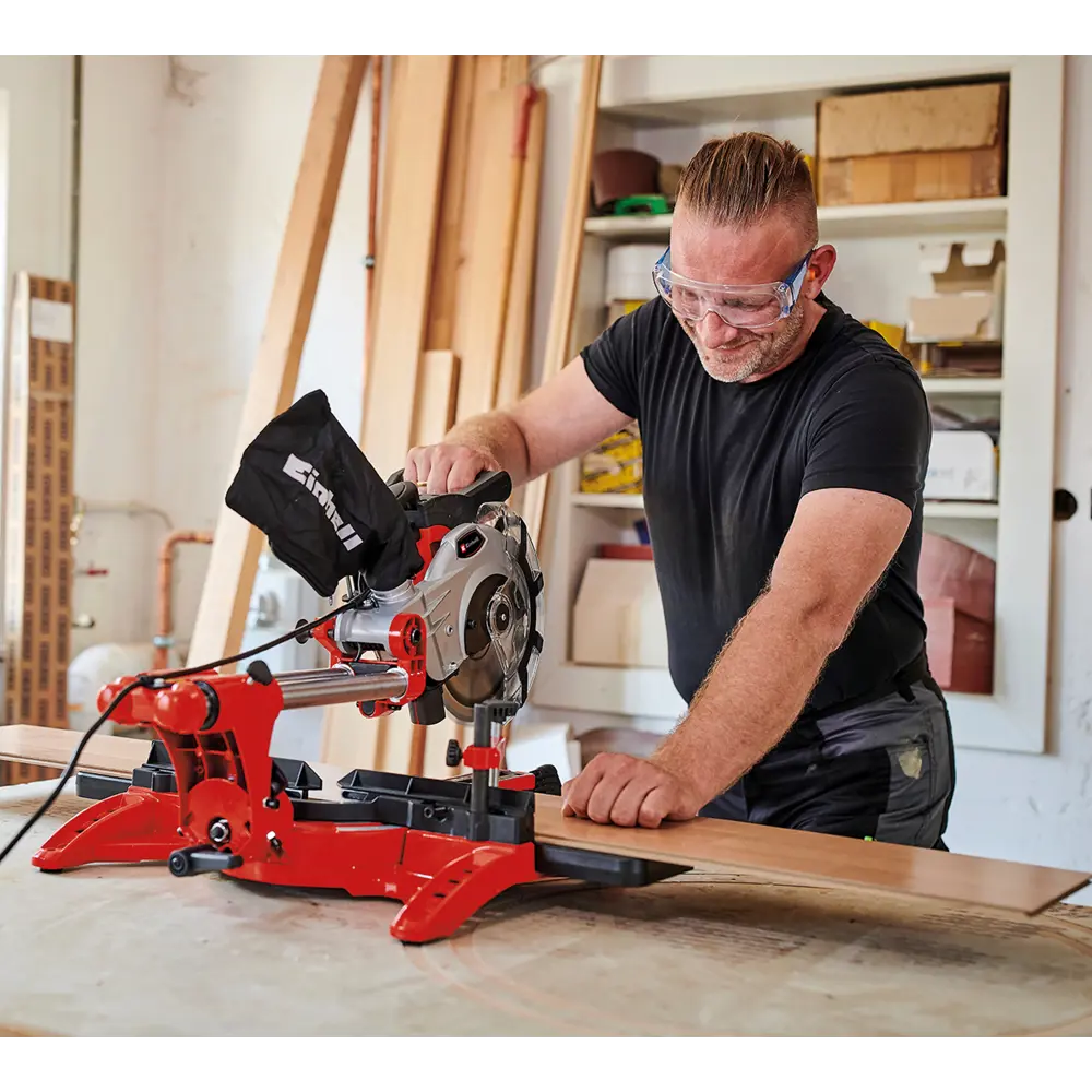 Торцовочная пила Einhell TCSM2131/1 с лазерной направляющей и протяжкой 82560009 STLM-0029912 - Вид №5