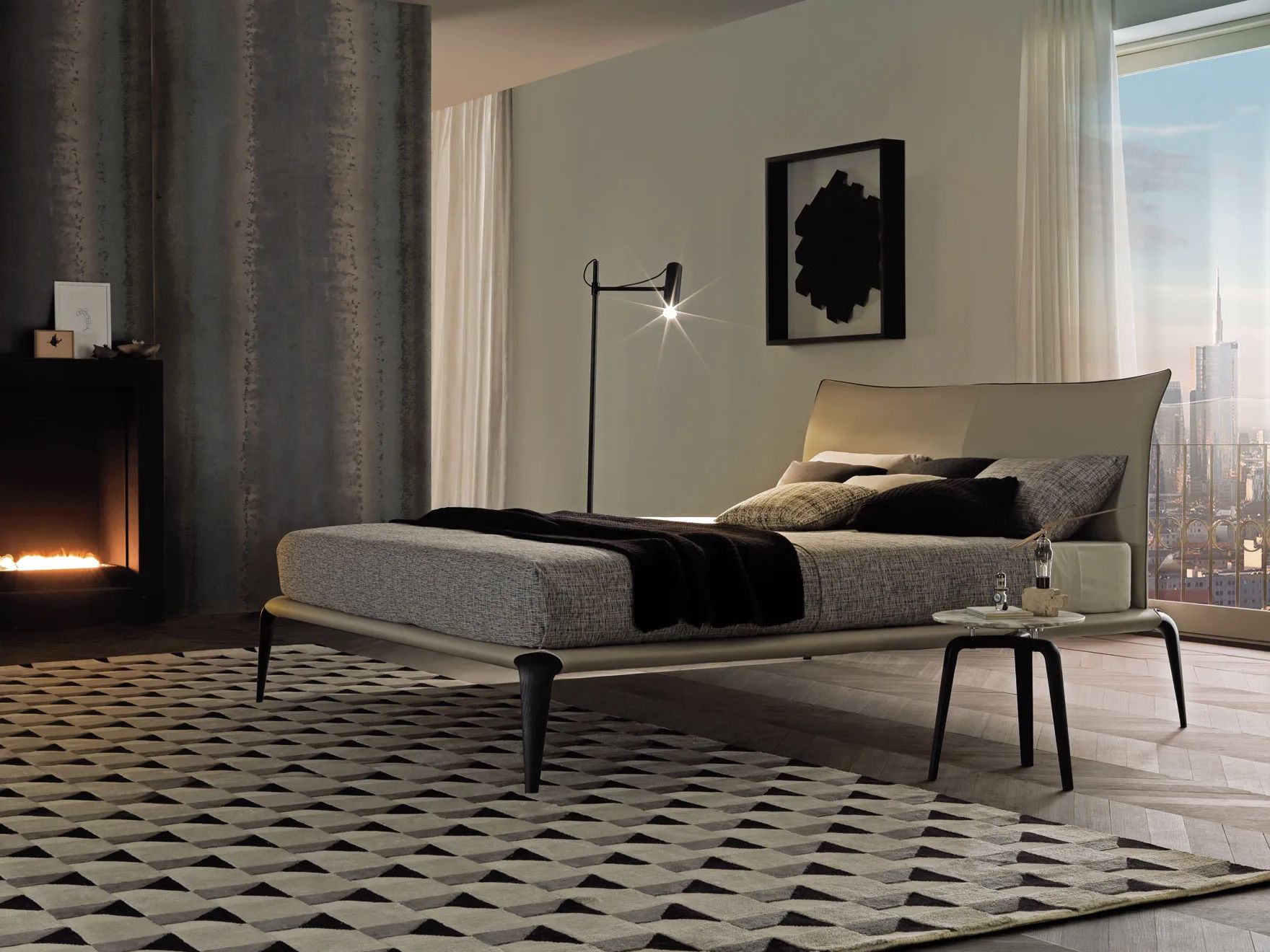 Кожаная двуспальная кровать MisuraEmme MARGARETH ARCH-00004289 - Вид №4