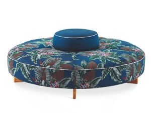 Ткань круглый сад пуфик