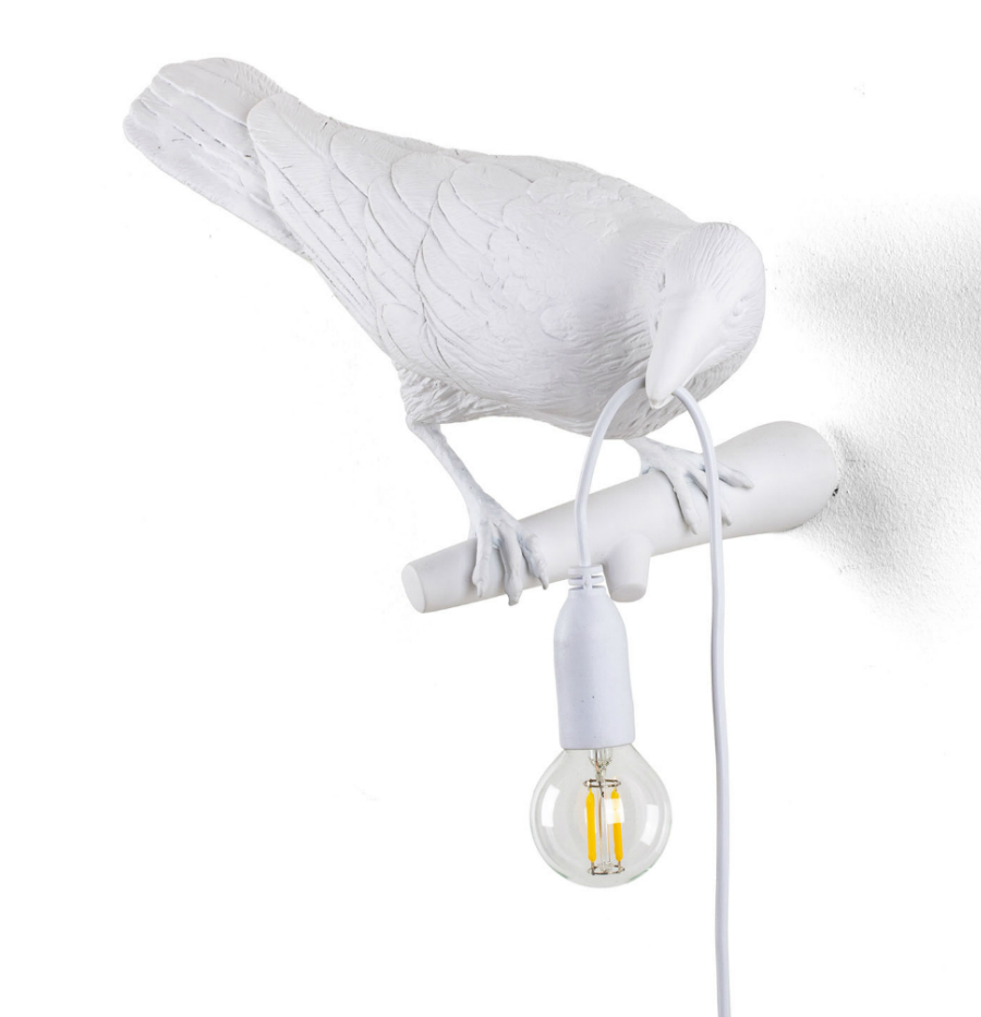 Светильник для улицы Bird Lamp Looking Right, белый Seletti 14721 - Вид №6