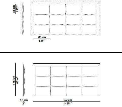 BAXTER Кожаная кровать с мягким изголовьем sun-id-1348169 - Вид №3