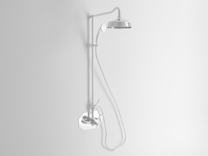 Термостатическая настенная душевая колонна с переключателем