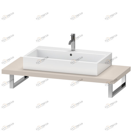 LC102C09191 L-Cube Консоль для накладных раковин и встраиваемых умывальников Серо-коричневый декор Duravit