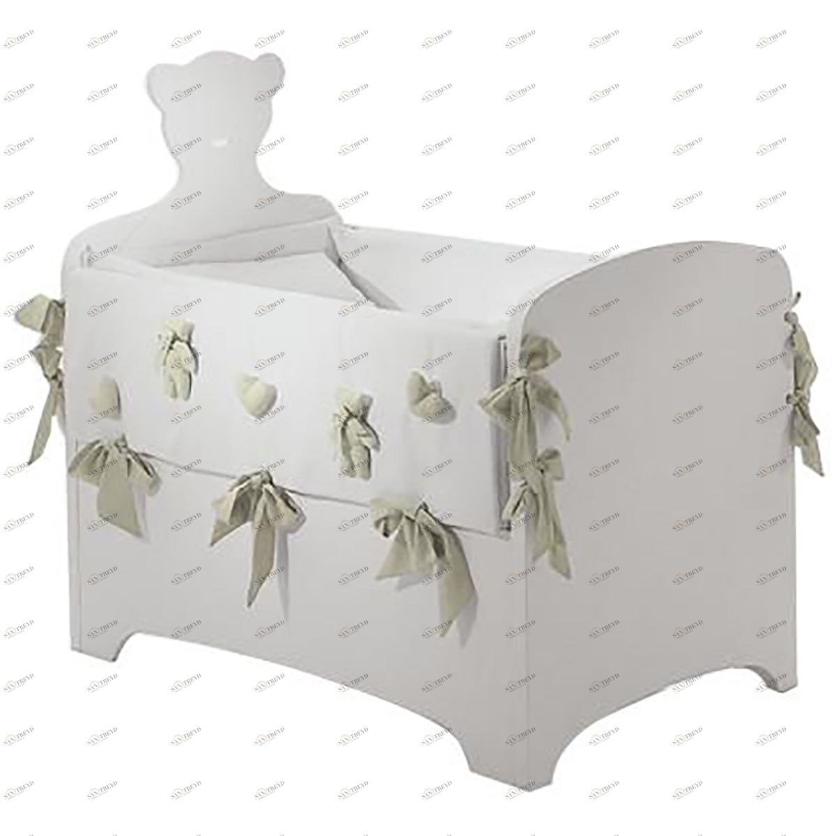 Кроватка детская с матрасом белая Gabriele MINIME ДИЗАЙНЕРСКИЕ 010107 Белый 