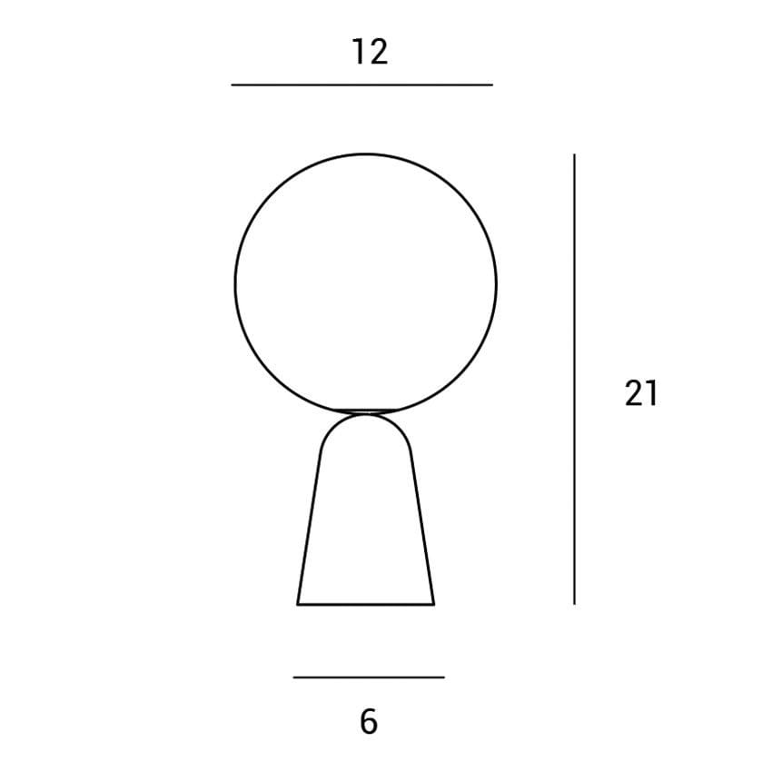 Настольная лампа из матовой латуни и опалового стекла Miloox ARCH-00044040 - Вид №4