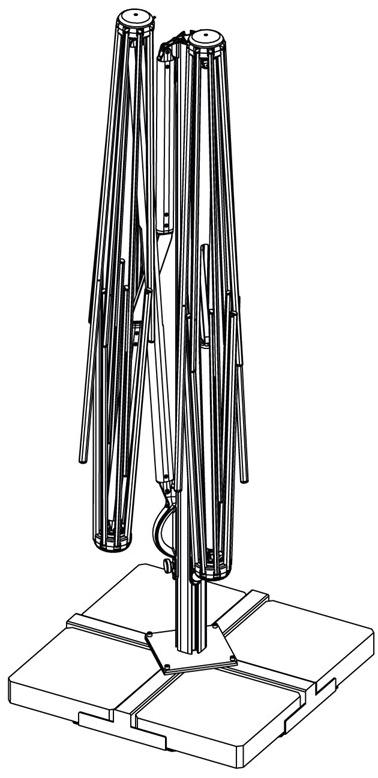 Scolaro Parasol Двойной квадратный зонт Galaxia sun-id-1429207 - Вид №5