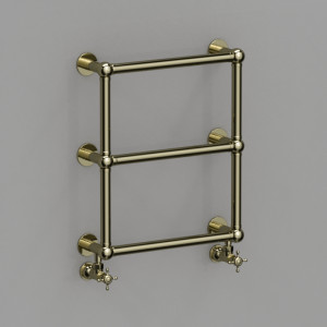 738791 Полотенцесушитель настенный в комплекте с вентилями из латуни, цвет Золотистый Kerasan RETRO Италия